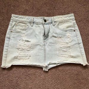 Forever 21 Women's Blue and White Skirt